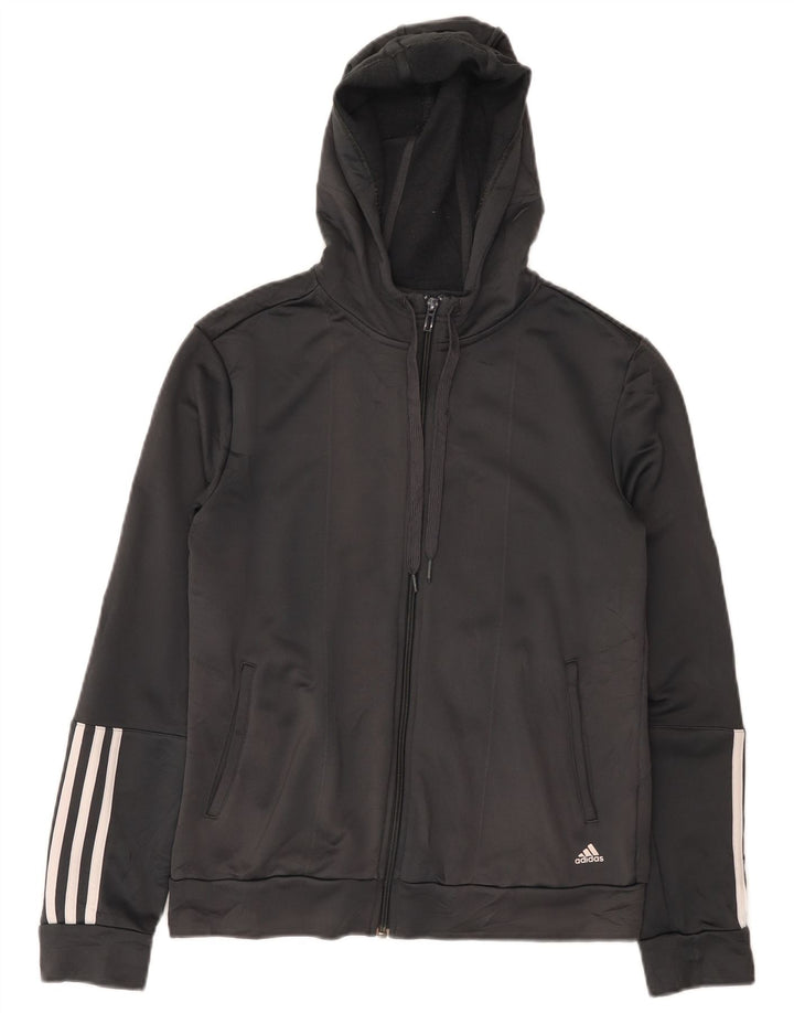 Adidas Climalite Zip Sweat à capuche pour femme UK 12/14 Gris moyen Polyester