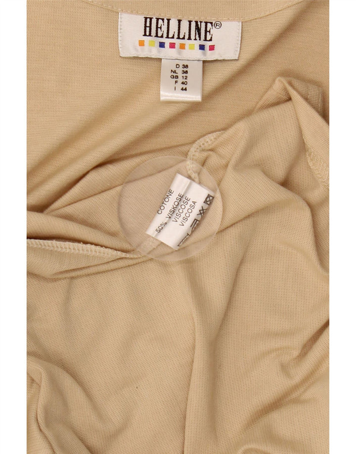 HELLINE Robe Maxi Femme UK 12 Coton Beige Moyen