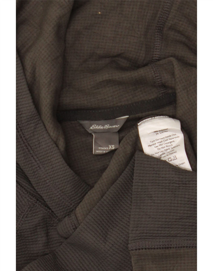Eddie Bauer Haut à capuche pour femme à manches longues UK 6 XS Gris Polyester