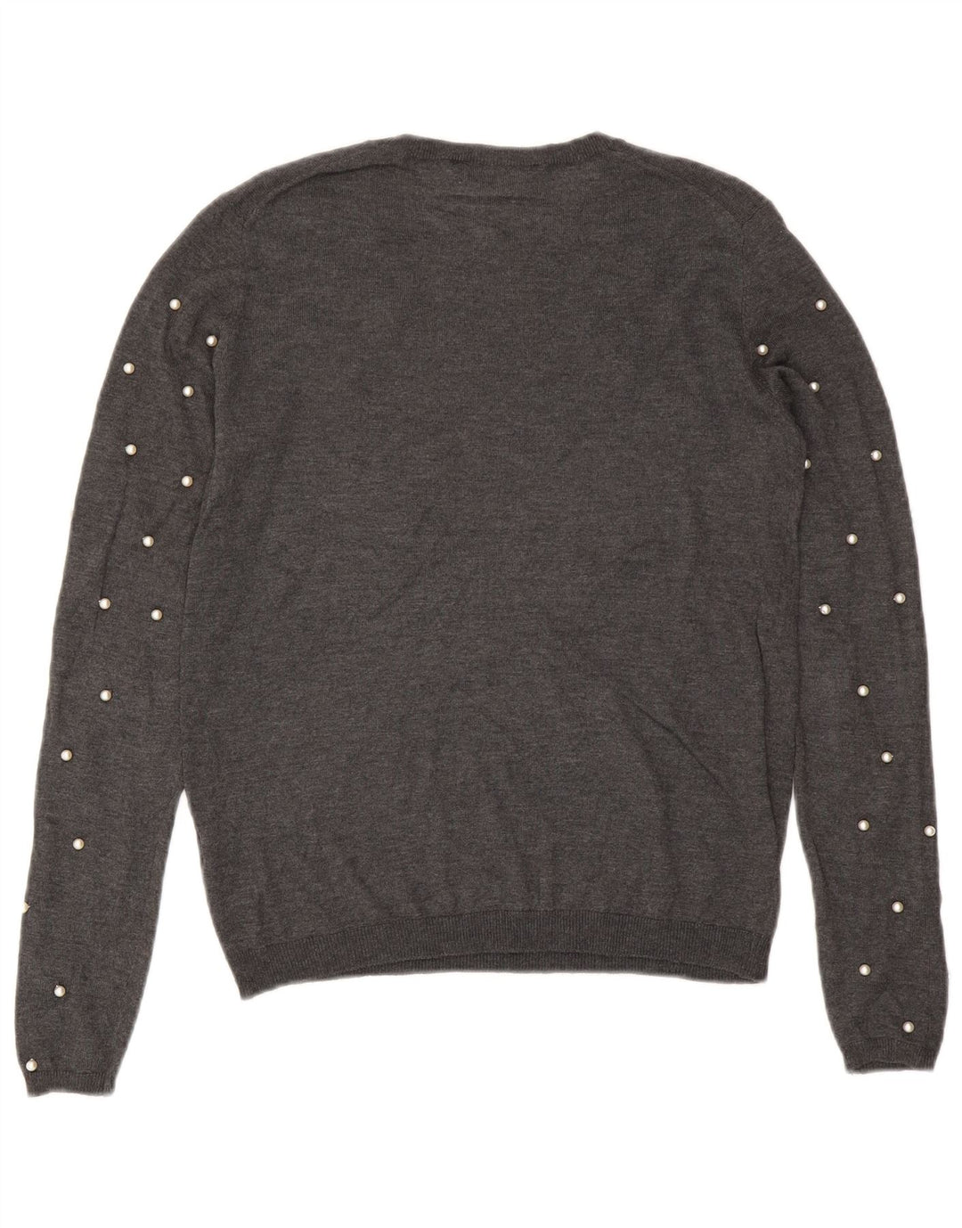Zara Pull ras du cou pour femme UK 10 Small Gris Modal