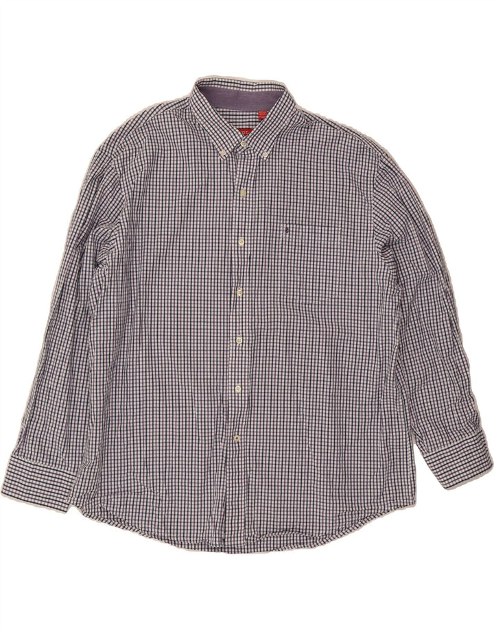 IZOD Mens Big & Tall Shirt 2XL Multicoloured Check Cotton Vintage Izod and Second-Hand Izod from Messina Hembry 