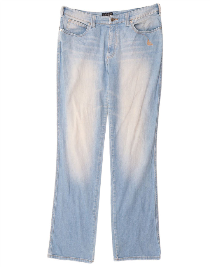 Armani Femme Jean Droit W33 L34 Bleu Coton