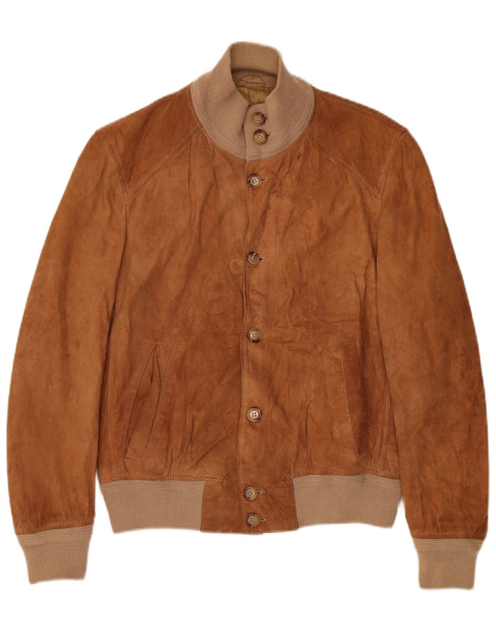 veste en daim bomber homme vintage IT 46 XS Marron