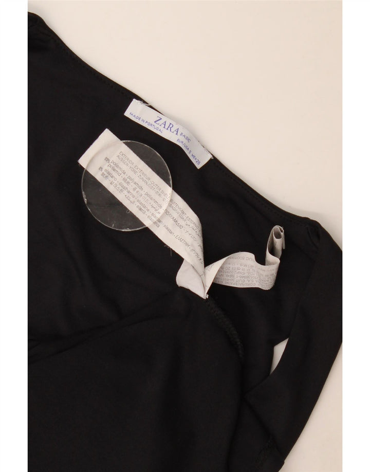 Zara Femme Débardeur UK 8 Small Noir Polyamide