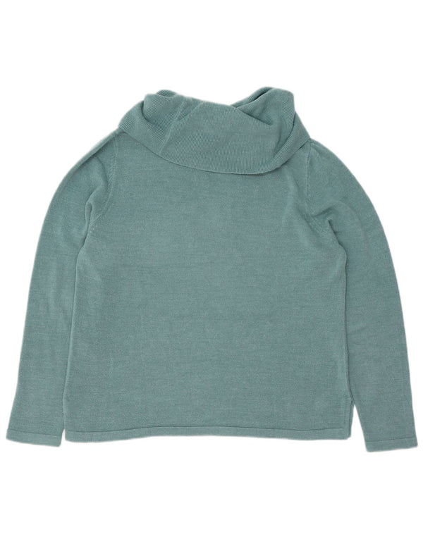 Marks & Spencer Pull col roulé pour femme UK 14 Grand Acrylique Vert
