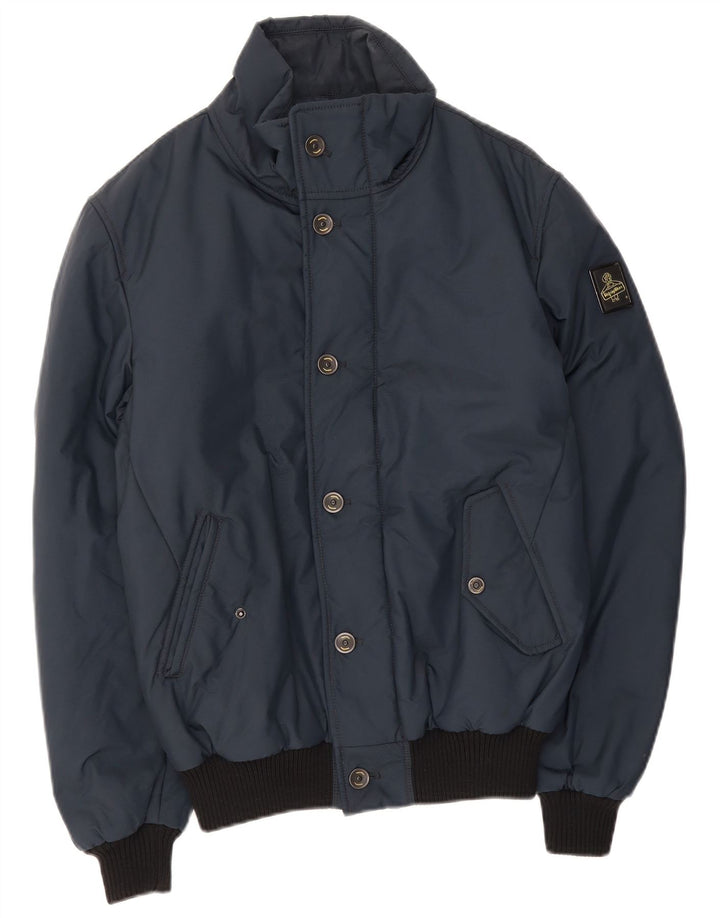Refrigiwear Veste Bomber Homme UK 40 Large Bleu Marine Colorblock Polyamide