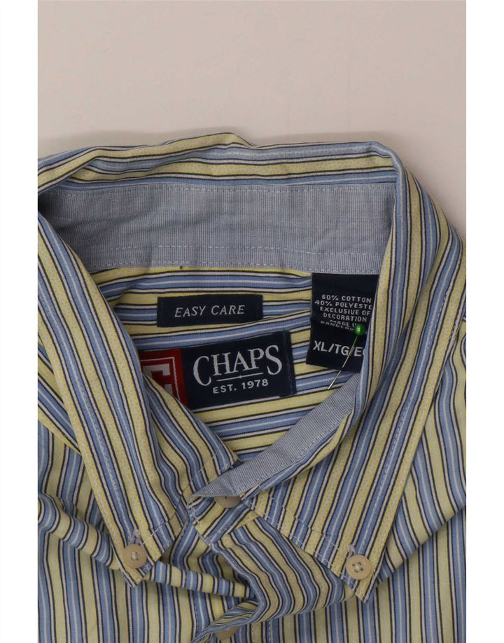 Chaps Chemise Homme XL Bleu Rayé Coton Classique