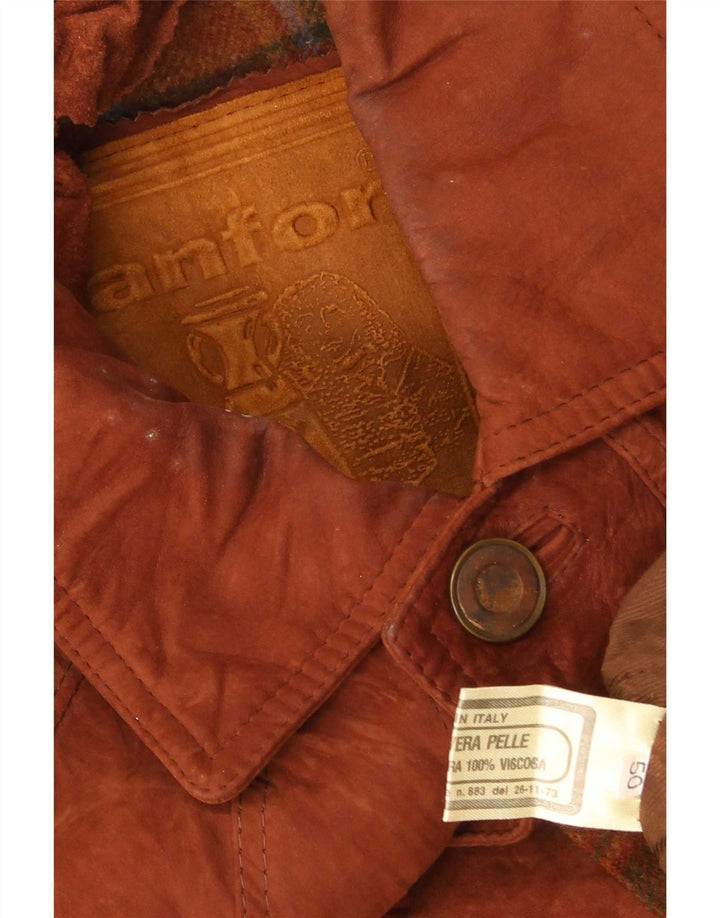 Anfor Manteau en Daim pour Homme IT 50 Grand Cuir Marron