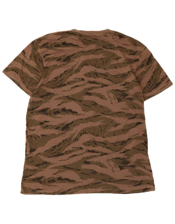 All Saints T-Shirt Regular Fit Homme Marron Moyen Coton Imprimé Animal