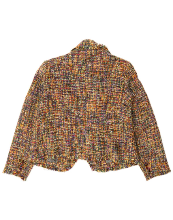 SASHA Veste Blazer Ouverte Femme UK 16 Grand Acrylique Multicolore