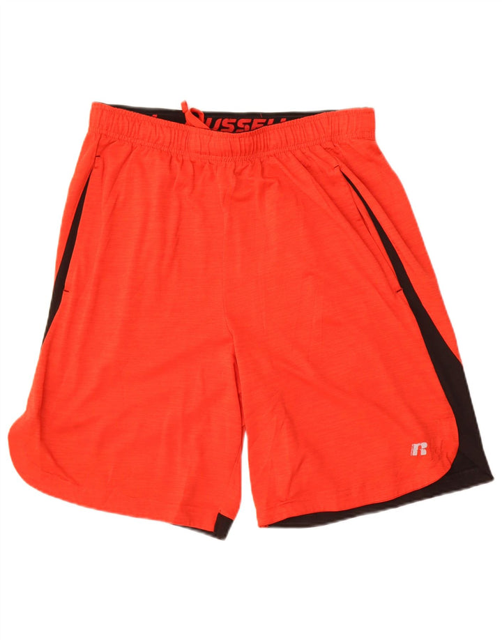 Russell Athletic Short de Sport Homme Rouge Moyen Colourblock