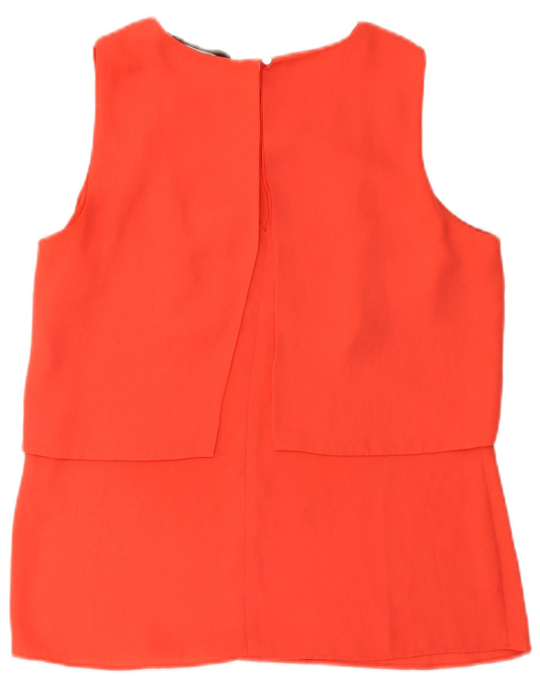 Zara Womens Blouse sans manches Top UK 12 Orange moyen