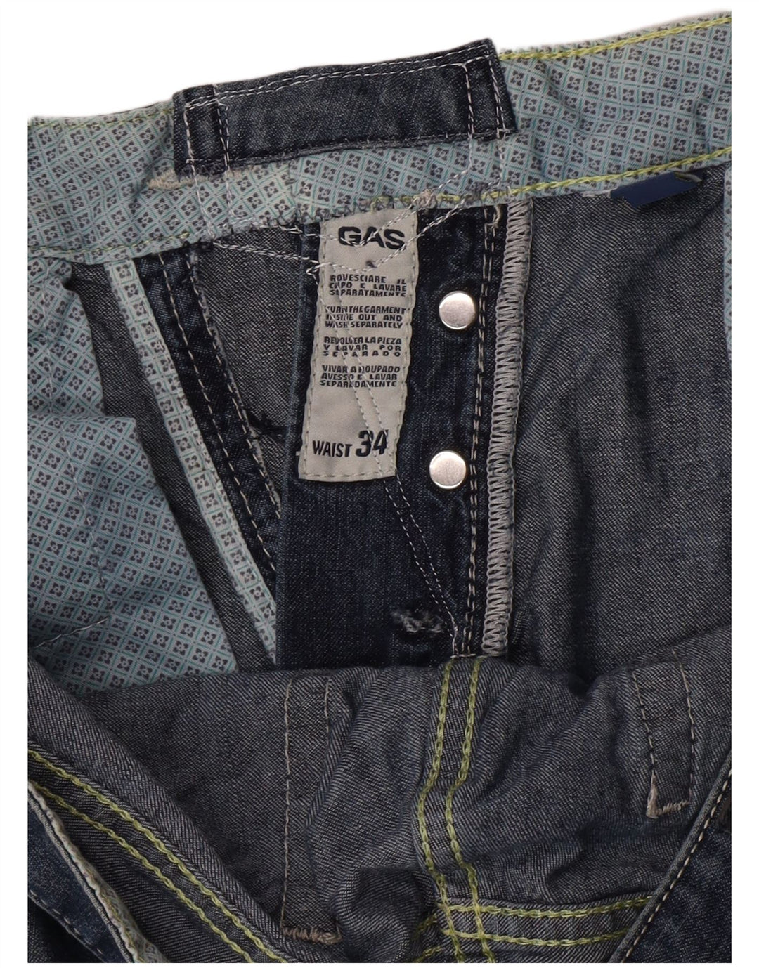 Gas Short en jean pour homme W34 Grand Bleu