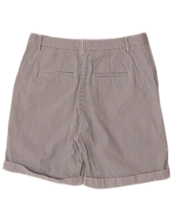 Marks & Spencer Short chino pour femme UK 10 Small W28 Blanc à fines rayures en coton