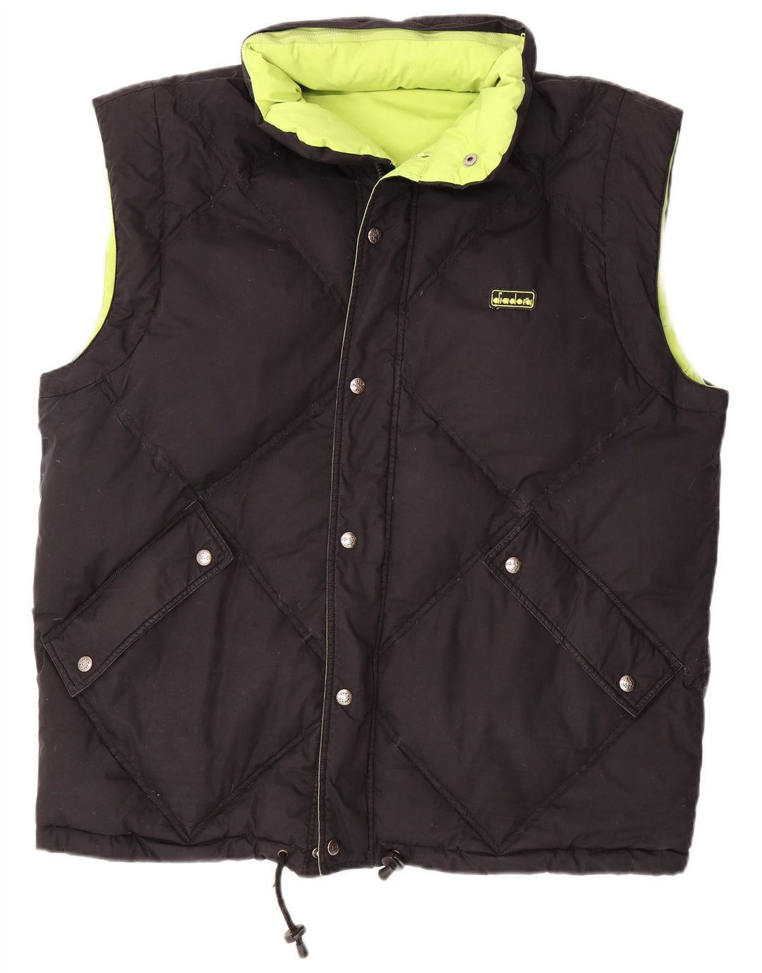 DIADORA Gilet rembourré réversible coupe ample pour homme UK 38 Vert moyen