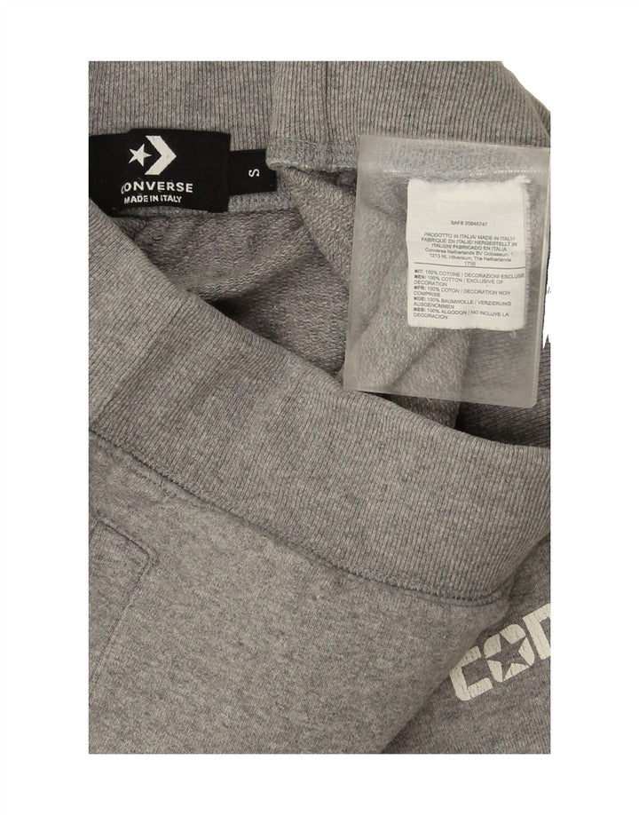 CONVERSE Womens Graphic Tracksuit Trousers UK 10 Small  Grey Cotton Vintage Converse and Second-Hand Converse from Messina Hembry 