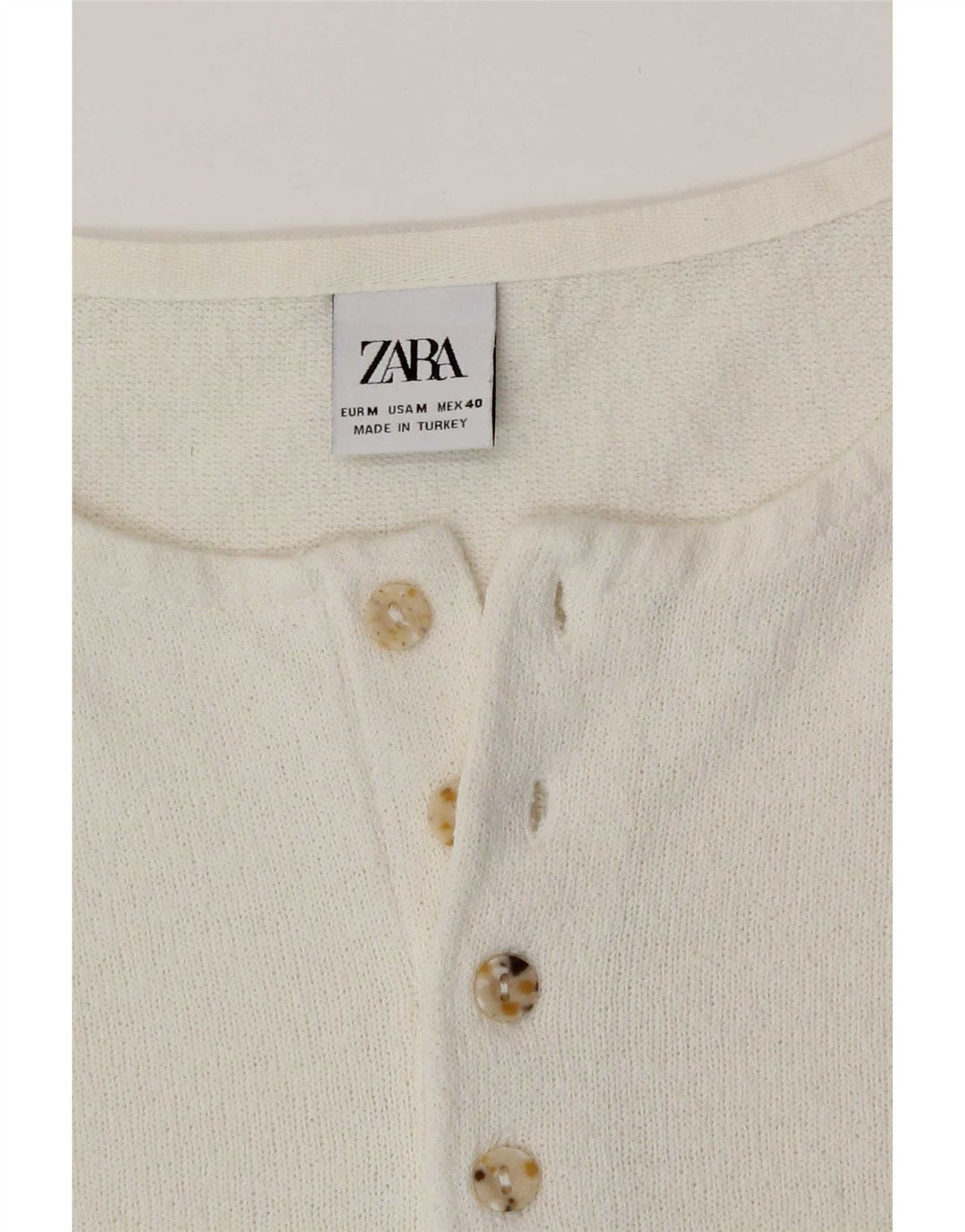 Zara Homme T-Shirt Haut Moyen Blanc