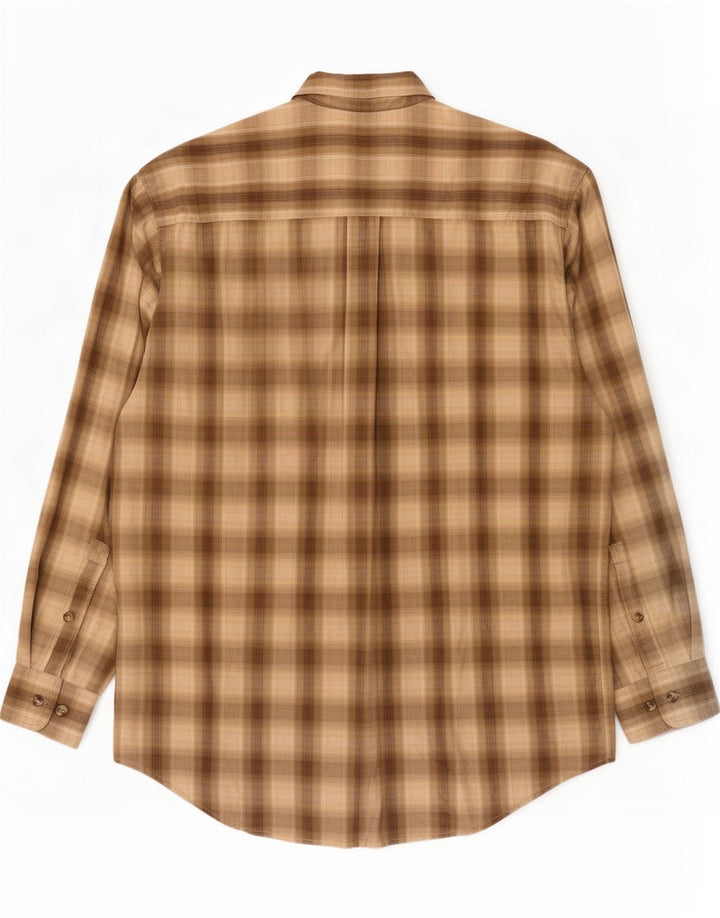Timberland Chemise en Flanelle Homme Kaki Moyen à Carreaux en Coton