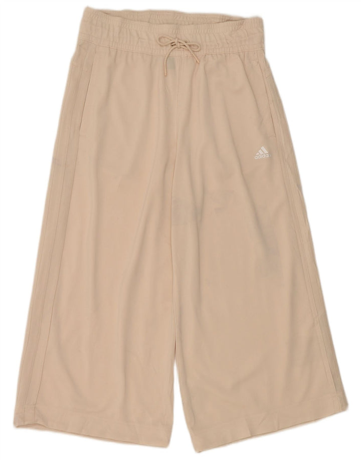 Adidas Pantalon de survêtement Capri pour femme UK 8/10 Petit Beige Polyester