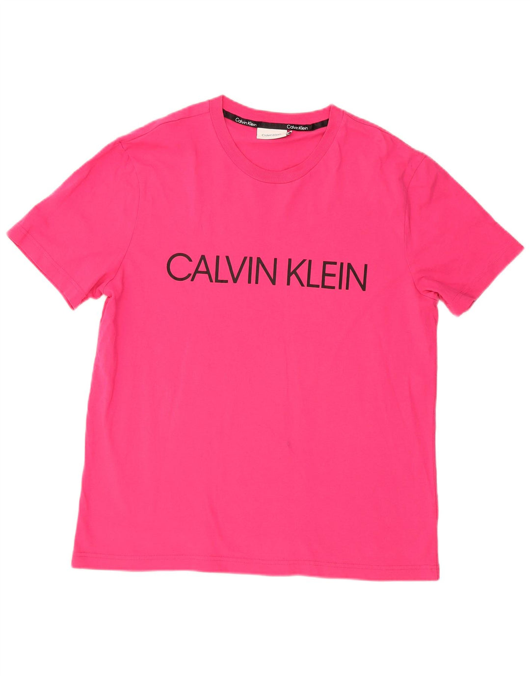 Calvin Klein T-shirt graphique pour femme en coton rose 2XL