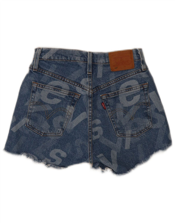 Levi's Short en Jean Graphique Femme W23 2XS Bleu Coton