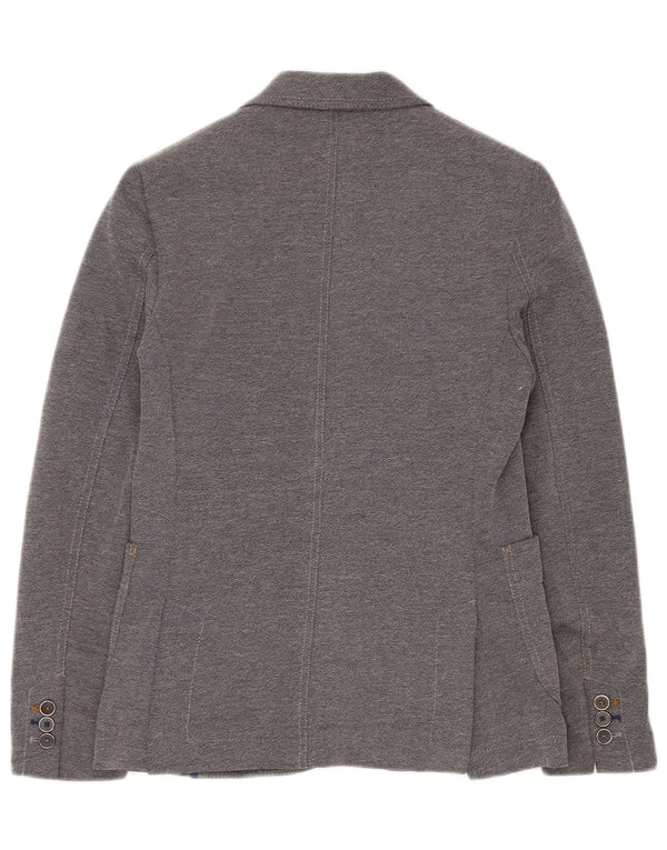 Zara Veste Blazer 2 Boutons Homme EU 46 Petit Gris Polyester