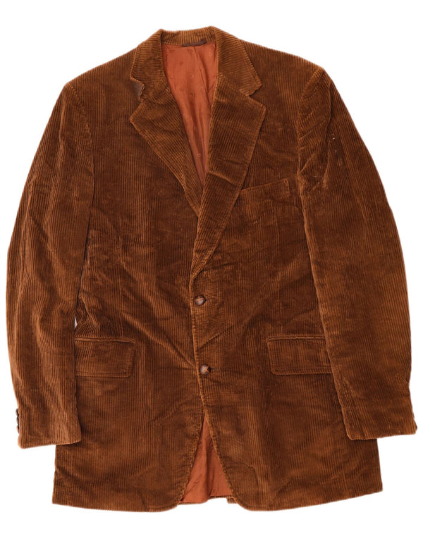 LONDON FOG Veste blazer en velours côtelé à 2 boutons pour homme EU 42 XL Coton marron