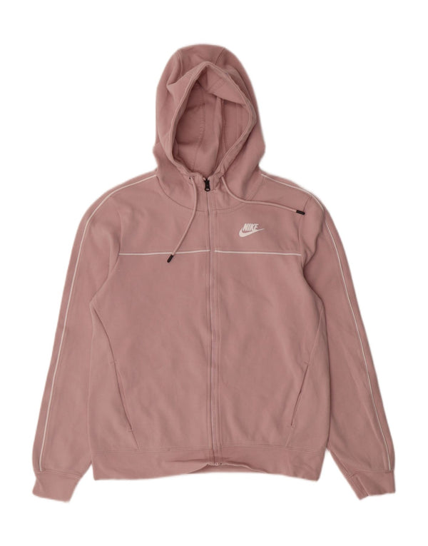 Nike Pull à capuche zippé pour femme UK 10 Petit coton rose