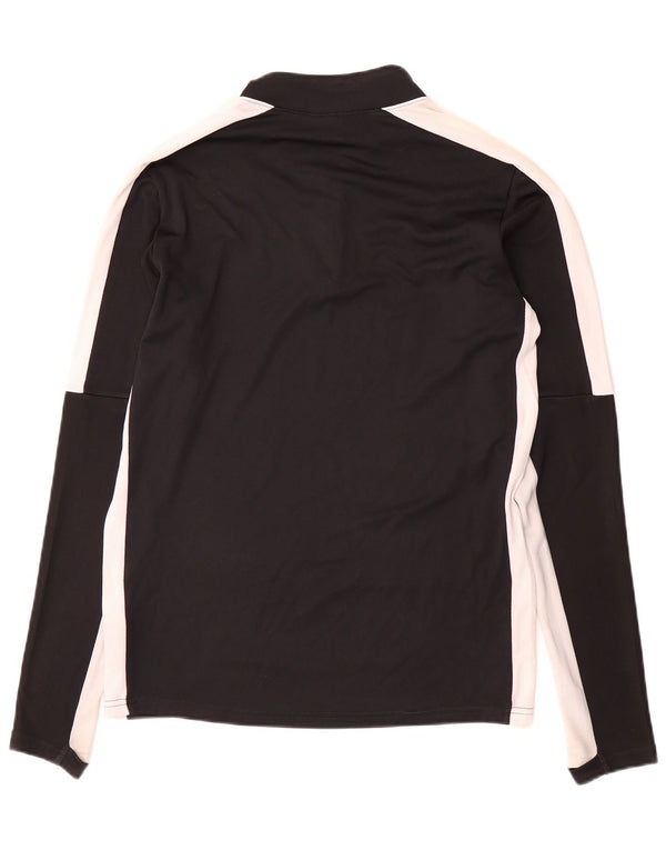Nike Dri Fit Haut à col zippé à manches longues pour homme Taille S Noir Colorblock