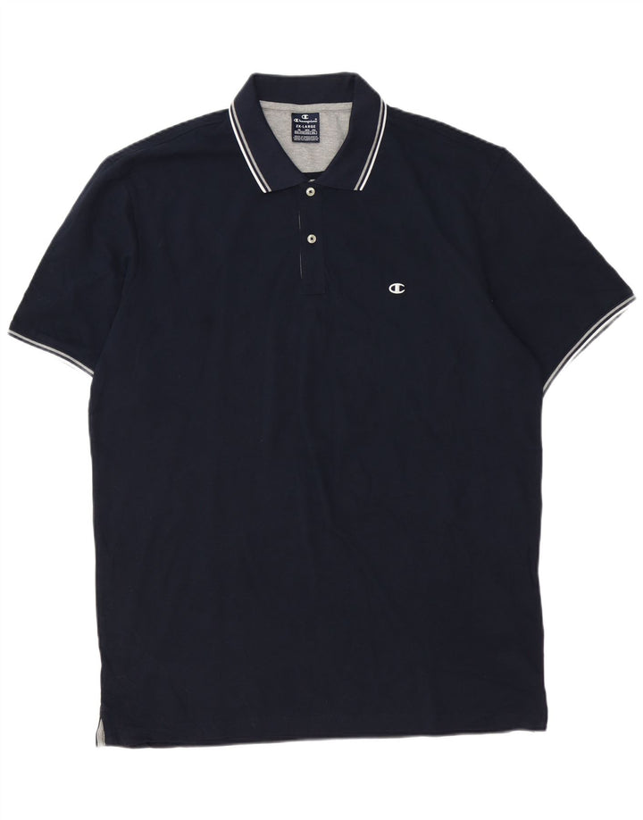 Champion Polo Homme 2XL Bleu Marine Coton