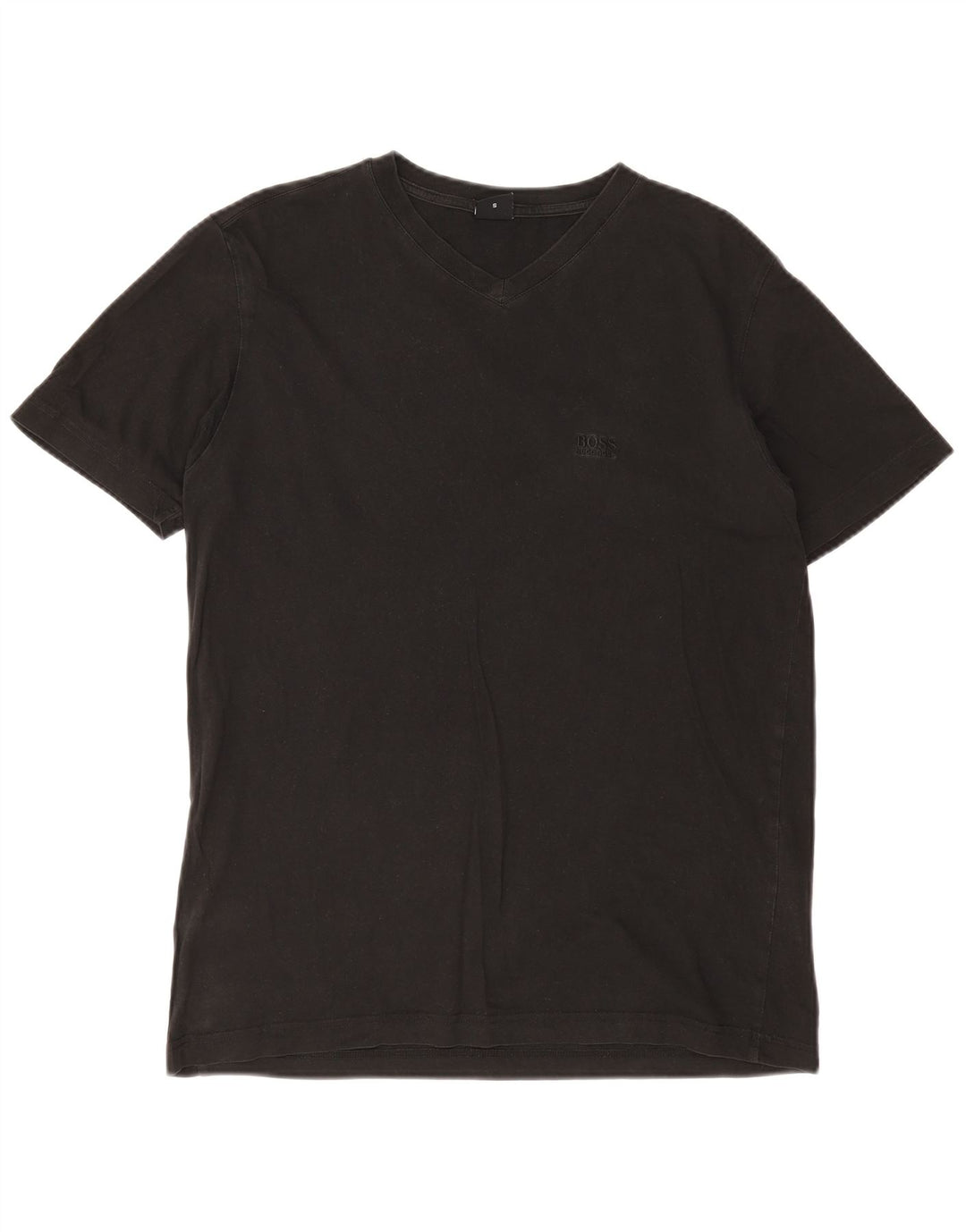 HUGO BOSS Hommes T-Shirt Top Small Noir Coton
