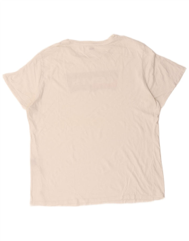 Levi's T-Shirt Graphique Top XL Homme Blanc Coton
