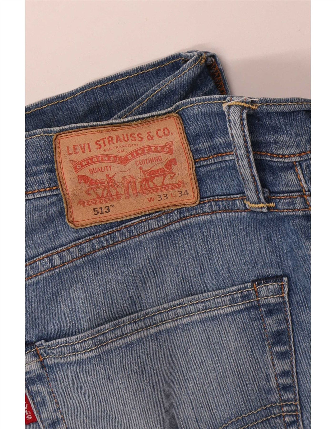 Levi's Jean Droit 513 Femme W33 L30 Bleu
