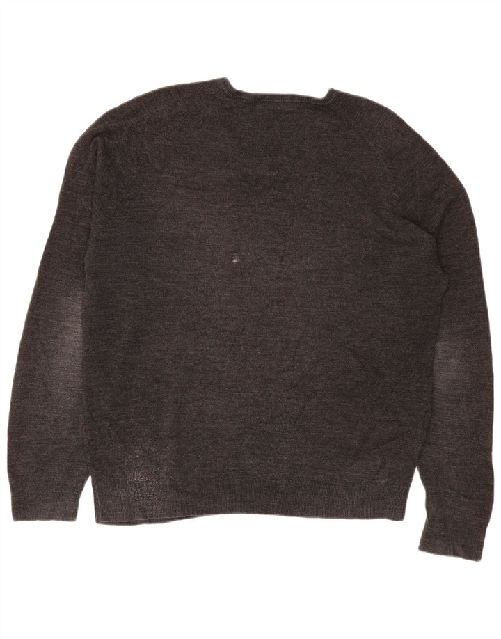 Marks & Spencer Pull col V pour homme en acrylique gris Taille L
