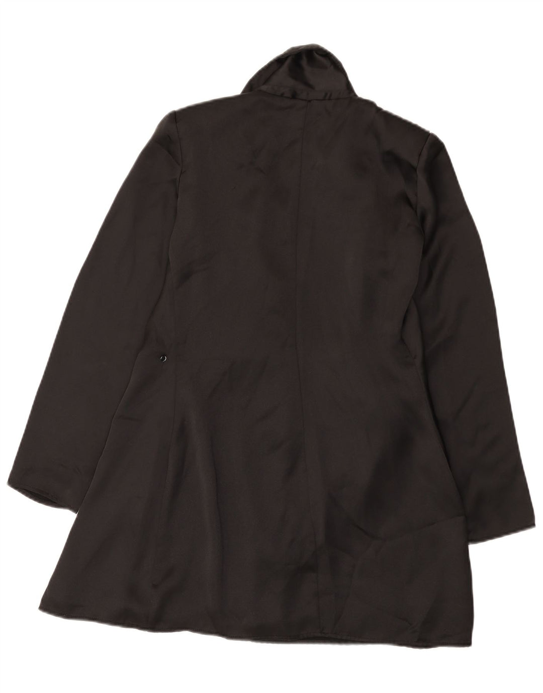 Zara Femmes Pardessus Ouvert UK 6 XS Noir Polyester
