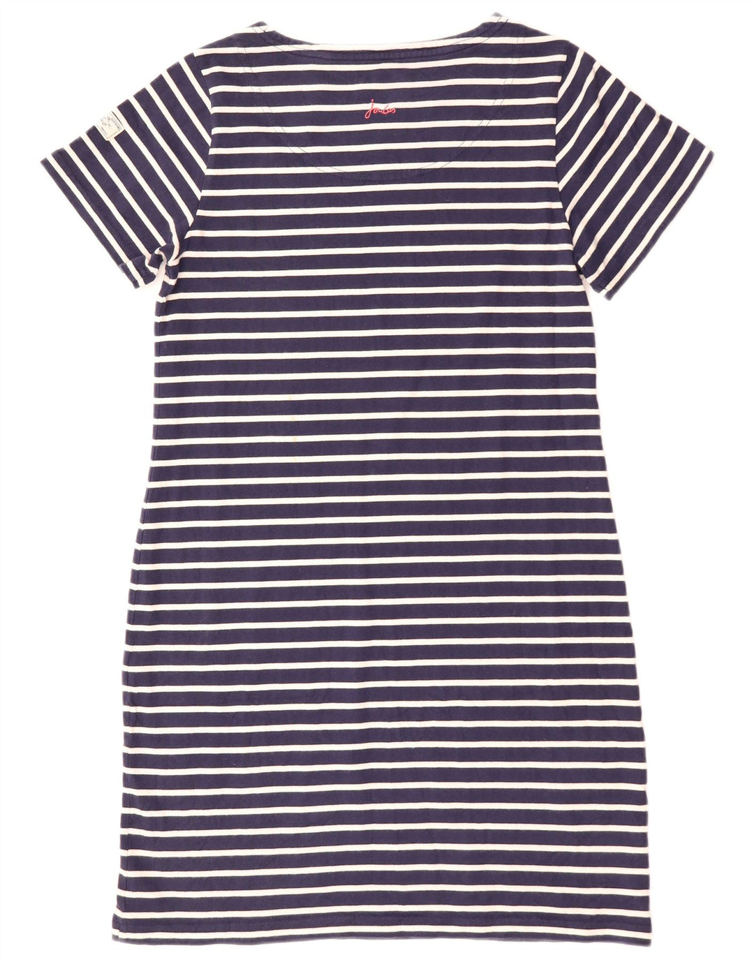 JOULES Robe T-Shirt Femme UK 12 Medium Bleu Marine Rayé Coton