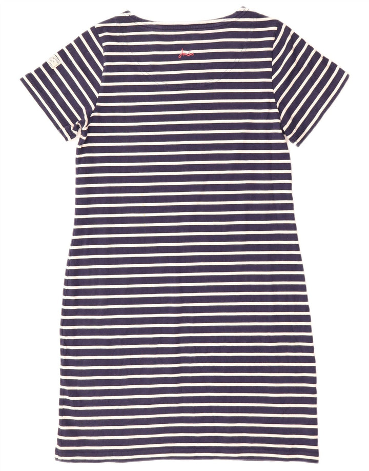 JOULES Robe T-Shirt Femme UK 12 Medium Bleu Marine Rayé Coton