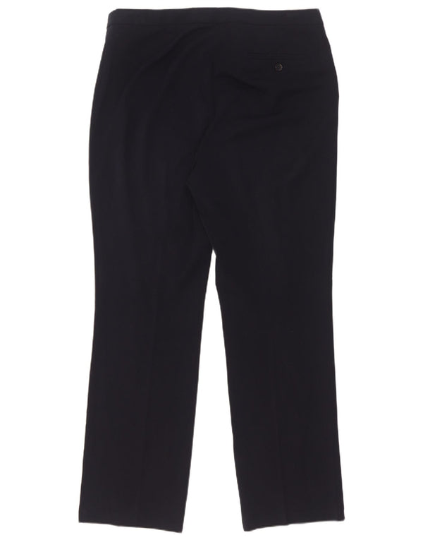 Marks & Spencer Pantalon décontracté pour femme UK 14 Large W34 L31 Bleu marine