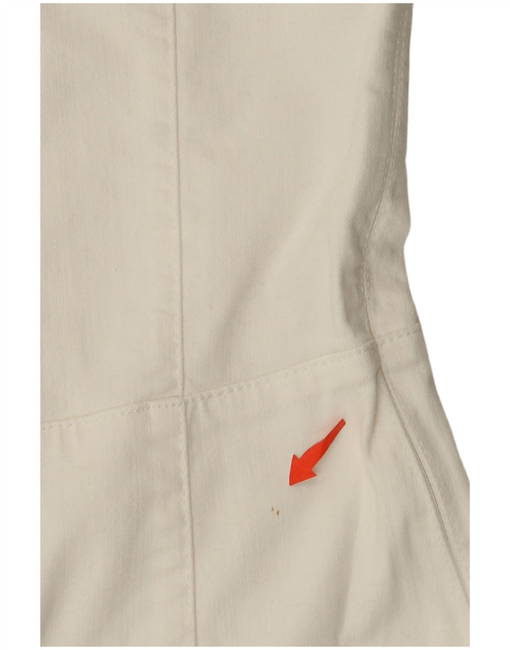 GUESS Combishort sans bretelles en jean pour femme UK 6 XS Blanc
