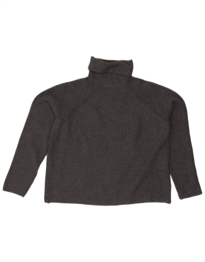 Marks & Spencer Pull court à col roulé pour femme UK 10 Petit Gris
