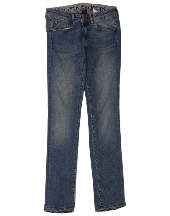 CALVIN KLEIN Jean Slim Femme W27 L33 Bleu Coton