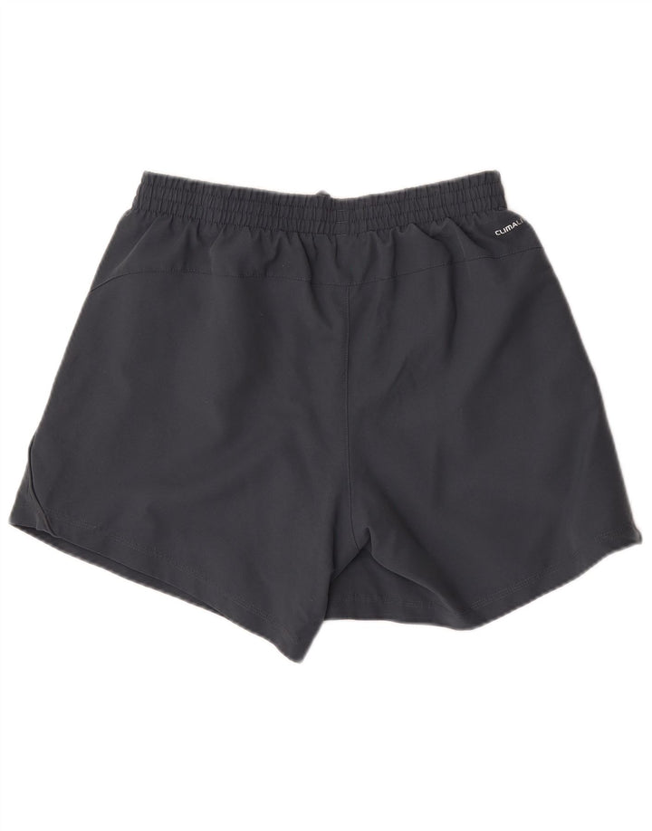 Adidas Short de Sport Climalite Homme Gris Moyen Polyester