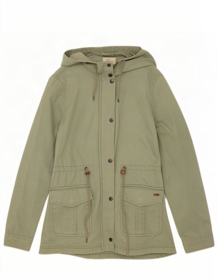 Levi's Veste utilitaire à capuche pour femme UK 10 Small Vert Coton