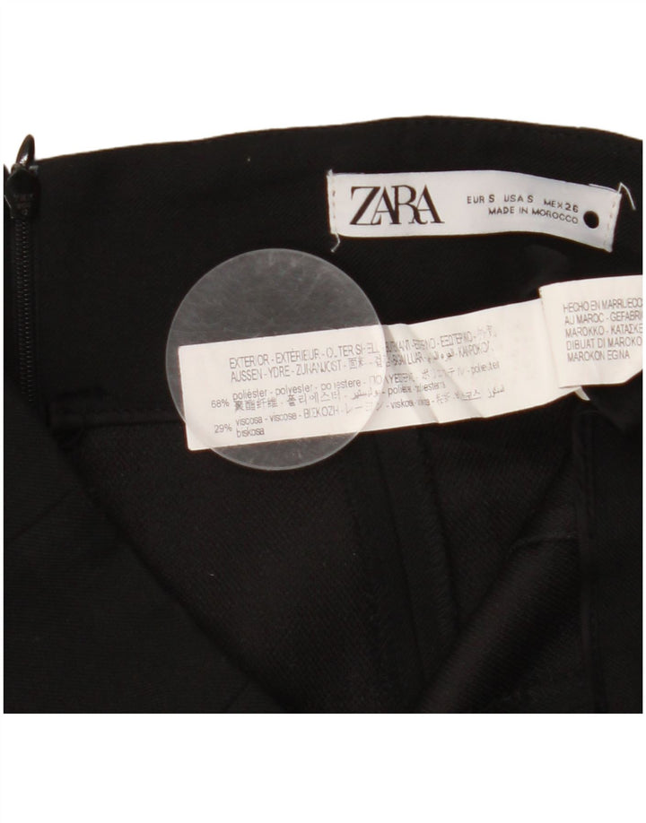ZARA Femme Mini Jupe Petit W26 Noir Polyester