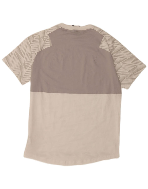 Adidas T-Shirt Homme Blanc Moyen Coton Géométrique