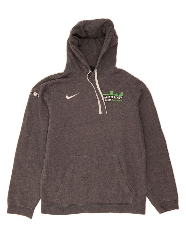NIKE Mens Graphic Hoodie Jumper Small Grey Cotton Vintage Nike and Second-Hand Nike from Messina Hembry 