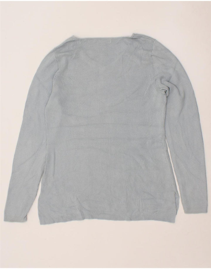 ORVIS Womens V-Neck Jumper Sweater UK 12 Medium Blue Cotton Vintage Orvis and Second-Hand Orvis from Messina Hembry 