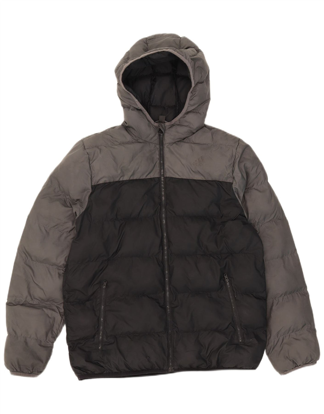 Adidas Veste matelassée à capuche garçon 15-16 ans Noir Colorblock Polyester