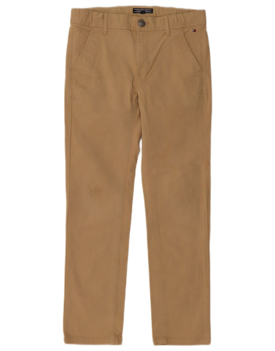 TOMMY HILFIGER Pantalon Chino Slim Garçon 9-10 ans W26 L25 Coton Beige