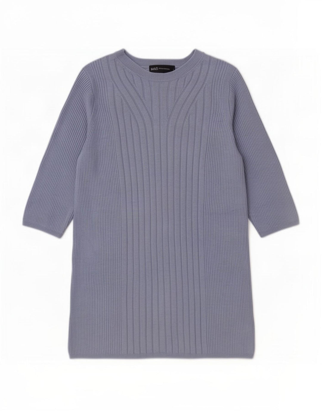 Marks & Spencer Pull à col rond pour femme UK 12 Bleu moyen